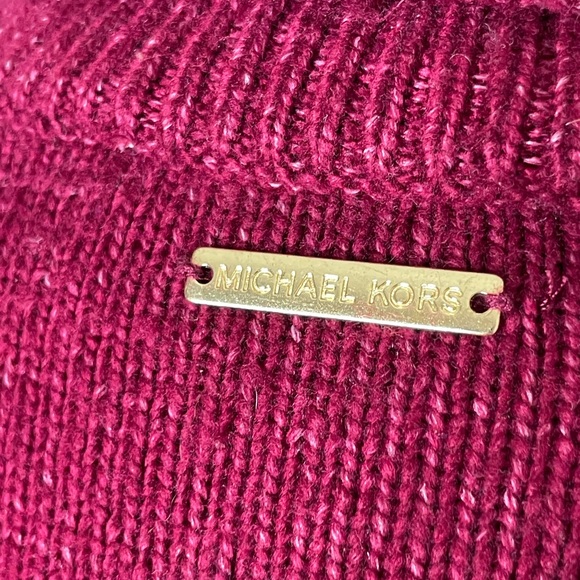 Michael Korse Pink Turtleneck Knit Sweater Size Large Women’s W Gold Buttons - Picture 7 of 10